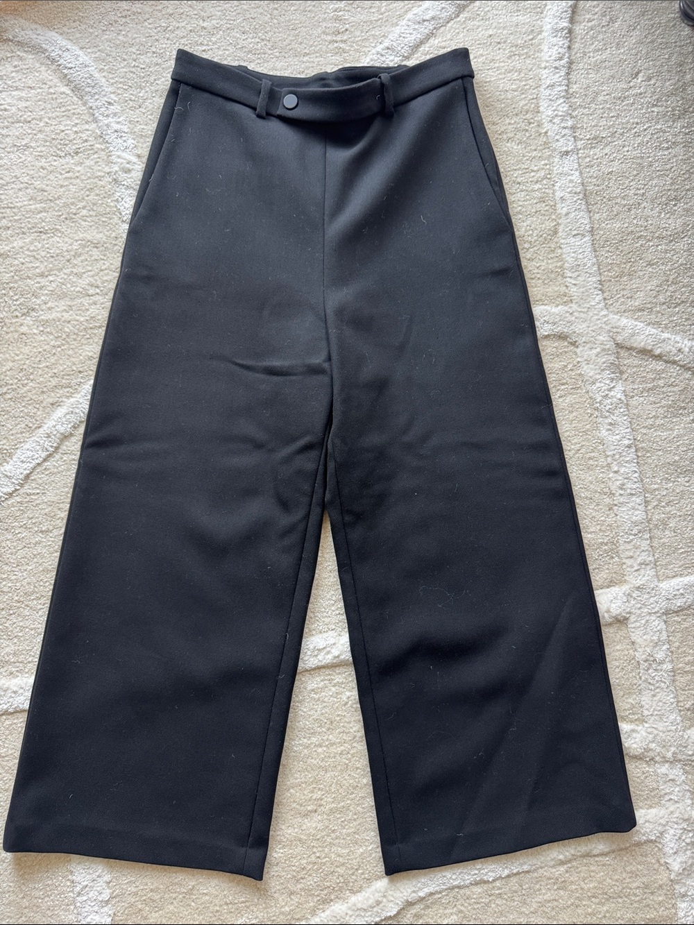 Maje Black Wide-Leg Dress Pants Trousers